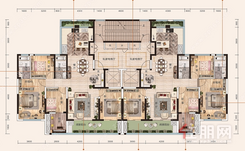 【C1户型】4室2厅2卫1厨1阳台