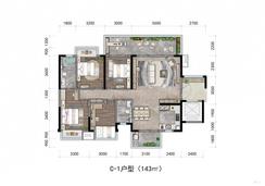 【C-1-户型-143㎡】4室2厅2卫1厨2阳台