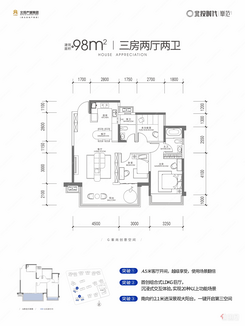 【北投时代·峯范98㎡】3室2厅2卫