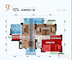 【9#观湖3+1房】4室2厅2卫1厨3阳台