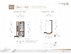 【B1户型39㎡】1室