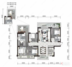 【B户型171㎡】5室2厅2卫1厨2阳台