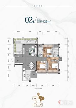 【23#楼02户型】3室2厅2卫1厨1阳台