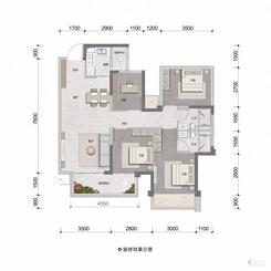 【88㎡】4室2厅2卫1厨1阳台