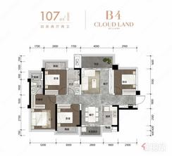 【B4户型】4室2厅2卫1厨2阳台