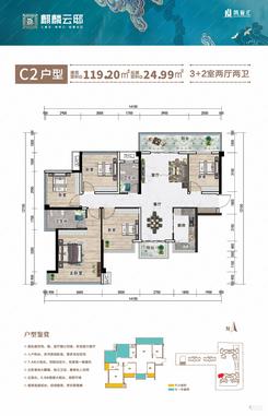 【119.20平】5室2厅2卫1厨2阳台