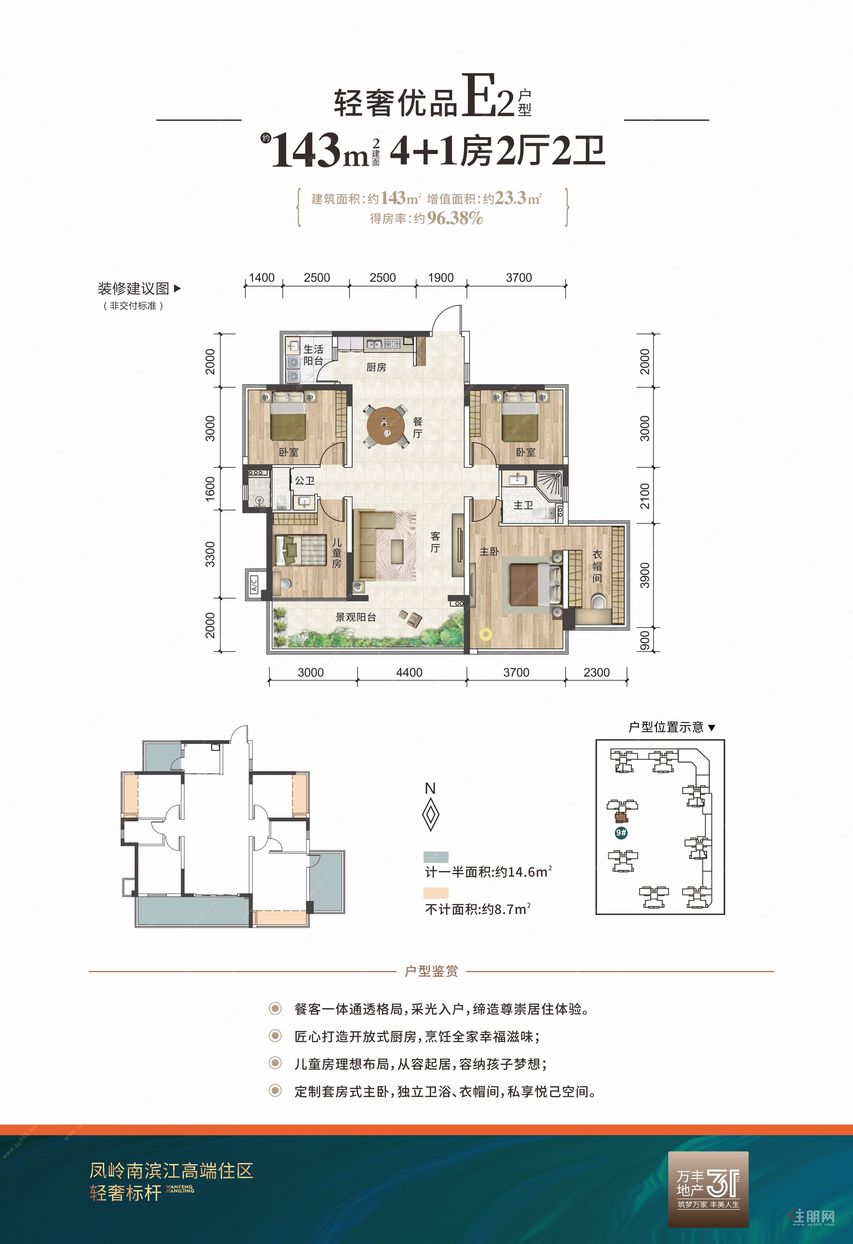 万丰江境E2户型_万丰江境户型图_在售-南宁住朋网-住朋网 买房卖房好帮手