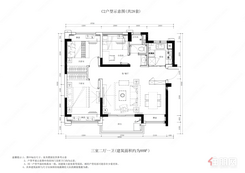 【C2户型88㎡三房】3室2厅1卫1厨