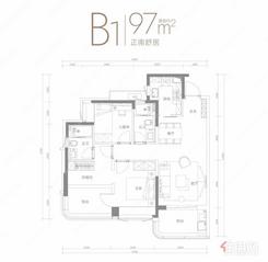 【97㎡三房两厅两卫】3室2厅2卫1厨2阳台