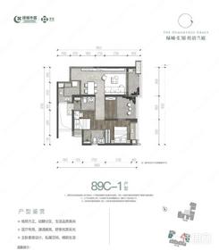 【C-1户型89㎡三房】3室2厅2卫1厨2阳台