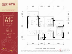 【A1户型】3室2厅1卫1厨2阳台