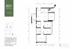 【82㎡ 01户型】3室2厅2卫1厨1阳台