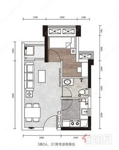 【45㎡一房两厅】1室1厅1卫1厨