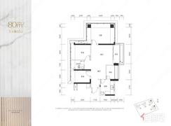 【80㎡三房一卫】3室2厅1卫1厨2阳台
