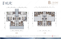 【B户型174-176㎡】4室2厅3卫2厨2阳台