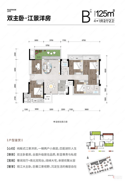 【B户型125㎡江景洋房】5室2厅3卫1厨1阳台