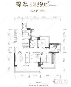 【6栋0104】3室2厅2卫1厨1阳台