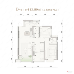 【星悦荟B户型】3室2厅2卫1厨1阳台