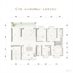 【星悦荟C户型】5室2厅2卫1厨1阳台