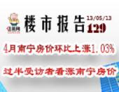 楼市报告129期：4月南宁房价环比上涨1.03% 过半受访者看涨南宁房价