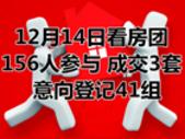12月14日看房团4线齐发 156人参与 成交3套 意向登记41组