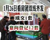 1月26日住朋网看房团双线齐发 成交1套 意向登记12套