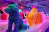 组图：翡翠香颂童话王国冰雕展 光头强海绵宝宝都来了