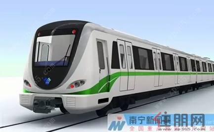 地铁1号线2列真车运抵南宁 每列列车核定载额