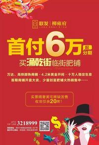 联发柳雍府临街肥铺最后10席超低首付6万起