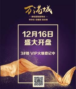 万港城12月16日盛大开盘 金融大厦即将来袭