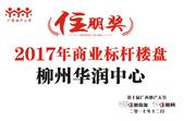 恭贺柳州华润中心荣获住朋奖“2017年商业标杆楼盘”商业新地标