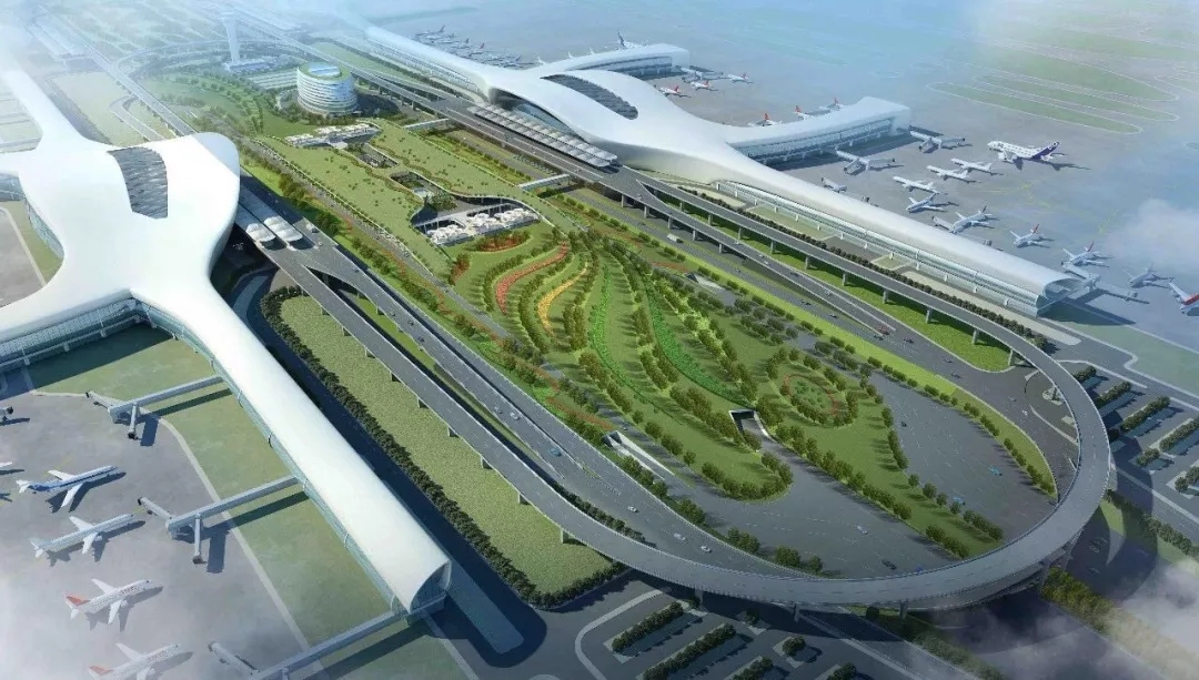 南宁国际空港综合交通枢纽（GTC）主体工程效果图