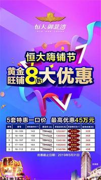 柳州恒大御景湾|财富商机，惠不可挡 恒大御景湾黄金旺铺8折钜惠！