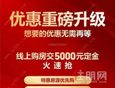 优惠升级! 线上购房交5000元享5大权益! 双地铁精装房9字头起!
