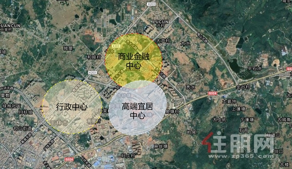 玉东新区三大**分区