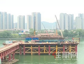 柳州凤凰岭大桥水中主墩 浇筑完成