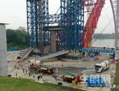 大国匠心，平南三桥首根主弦管管内混凝土灌注圆满成功！