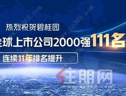 第111位！碧桂园《福布斯》全球上市公司排名连续11年提升