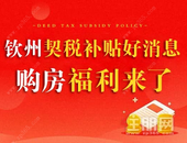 重磅！钦州买房政策福利来了，6月购房契税补贴50%