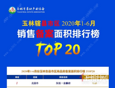 2020年1-6月份玉林市房地产项目销售榜单，博白情况是...