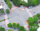 桂林市区21个路口道路交通设施焕然一新