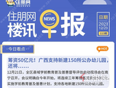住朋网早报（12月23日）筹资50亿元！广西支持新建150所公办幼儿园， 还将……