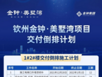 钦州金钟·美墅湾项目交付倒排计划