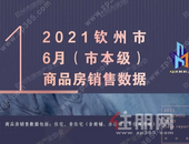 2021年钦州市6月（市本级）商品房销售数据发布