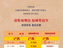 宁越东园全系准现**，清栋风暴来袭4300元/㎡起！