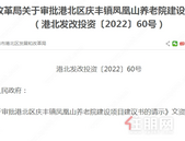 港北区庆丰镇凤凰山养老院建设项目建议书批复啦