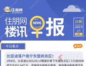 住朋网早报（2月9日）比亚迪落户南宁东盟商务区！