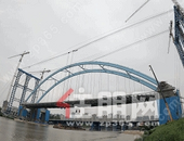 新进度！平陆运河金海湾大桥左幅桥面格子梁合龙