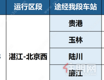 7月1日实行！新铁路调图出炉，玉林新增的车次是→