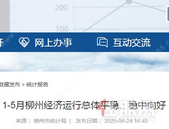 柳州1-5月经济运行总体平稳，商品房销售面积增长18.2%